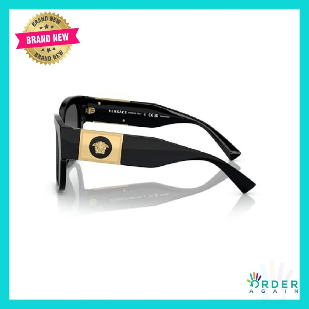 Square Sunglasses Plastic Frame Grey Gradient Len… - image 3